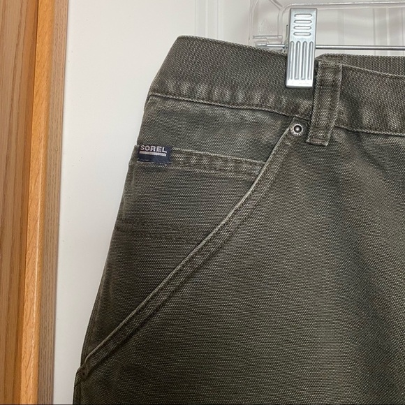 Sorel Army Green Heavy Duty Work Pants Size 38 - Picture 3 of 8